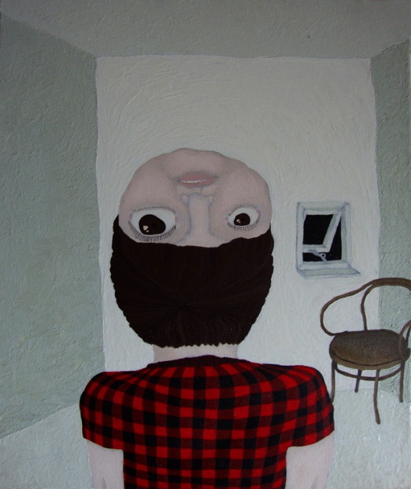 'Self-portrait in My Room', 2008<br />oil on canvas<br />60 x 50 cm 