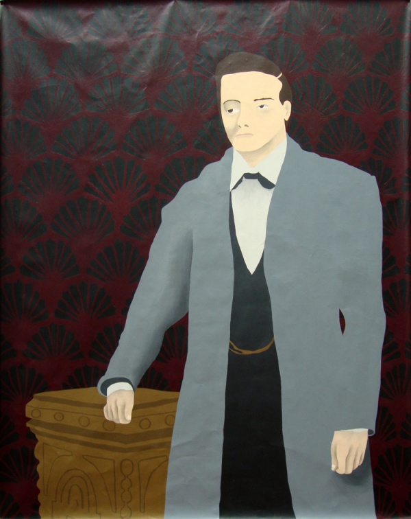 'Nils Silverstrand', 2010<br />acrylic on unstretched canvas<br />215 x 170 cm 