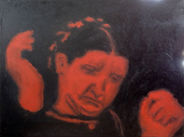 'Insane Woman' 2005<br />oil on canvas<br />30 x 40 cm 