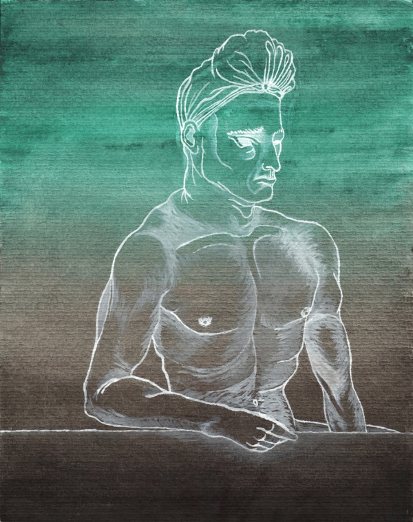 'Adalbert', 2013<br />watercolor on paper<br />25 x 20 cm 