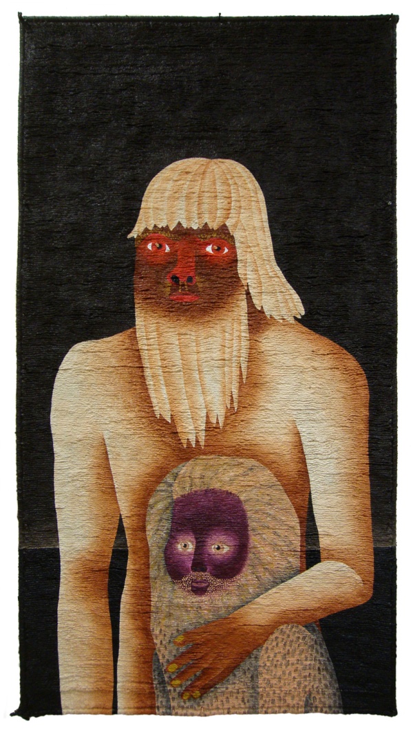 'Hopkin & Gregg', 2013<br />acrylic on rug<br />110 x 59 cm<br />sold to private collection 