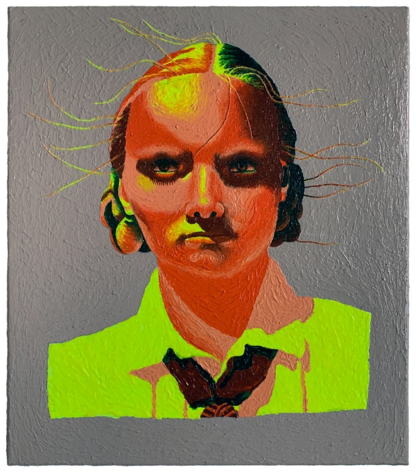 'Proudgirl Circa 1930', 2025<br />acrylic on canvas<br />40 x 35 cm 