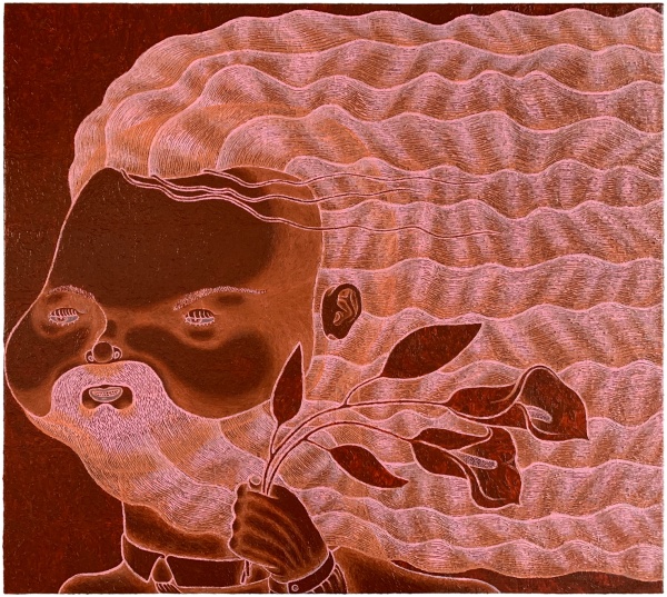 'Death at a Funeral', 2026<br />acrylic on canvas<br />80 x 90 cm 